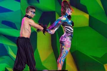 Concurso de maquillaje corporal del Carnaval de Las Palmas de GC (Foto Antonio Rico)
